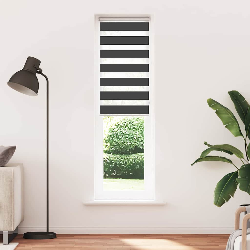 Zavjesa zebra crna 65x200 cm širina tkanine 60,9 cm poliester