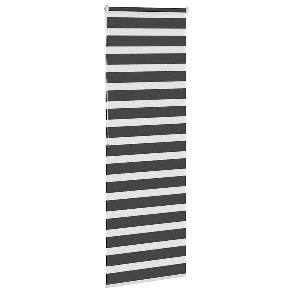Zavjesa zebra crna 80x200 cm širina tkanine 75,9 cm poliester