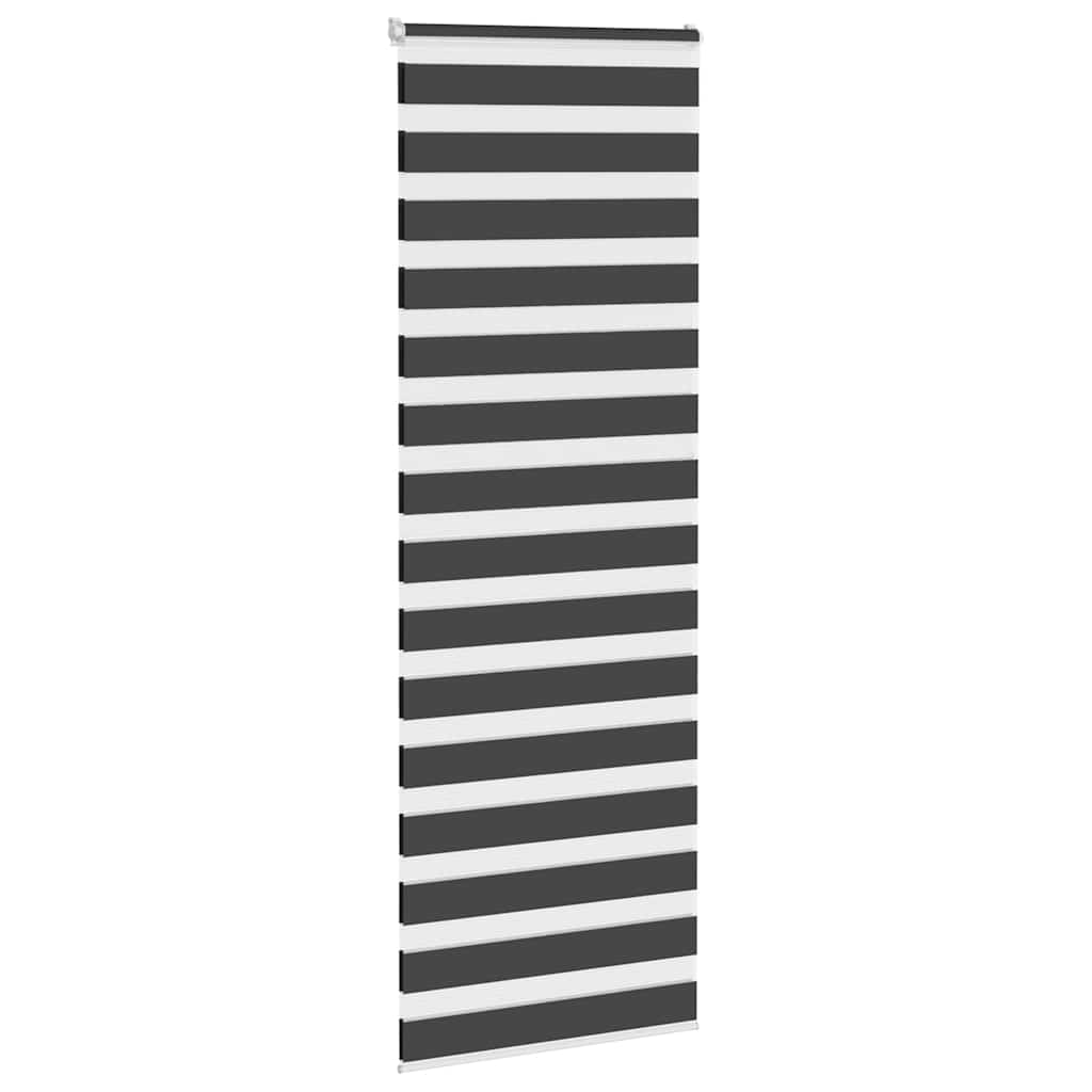 Zavjesa zebra crna 90x200 cm širina tkanine 85,9 cm poliester
