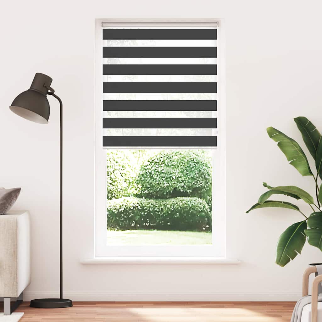Zavjesa zebra crna 100x200 cm širina tkanine 95,9 cm poliester