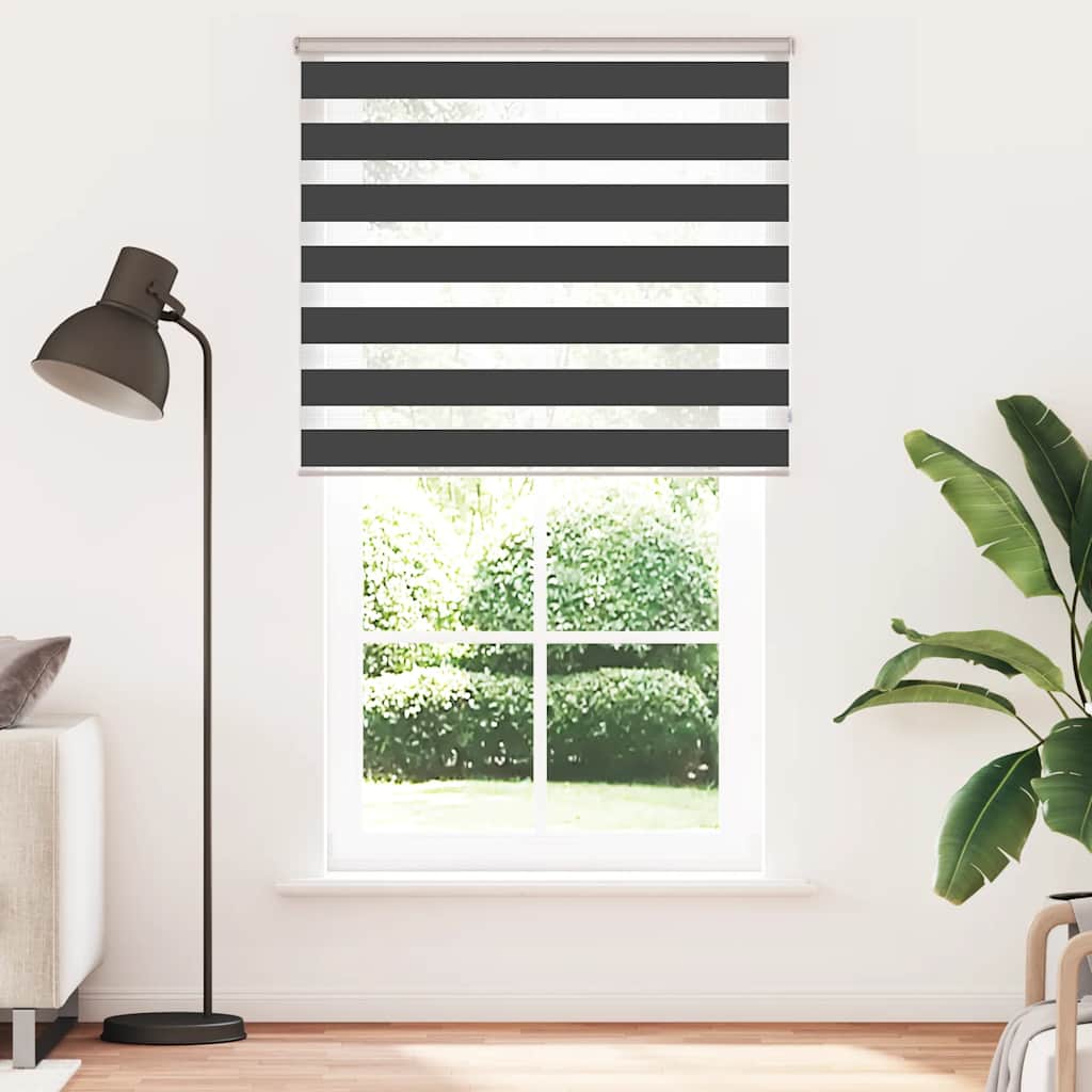 Zavjesa zebra crna 120x200 cm širina tkanine 115,9 cm poliester