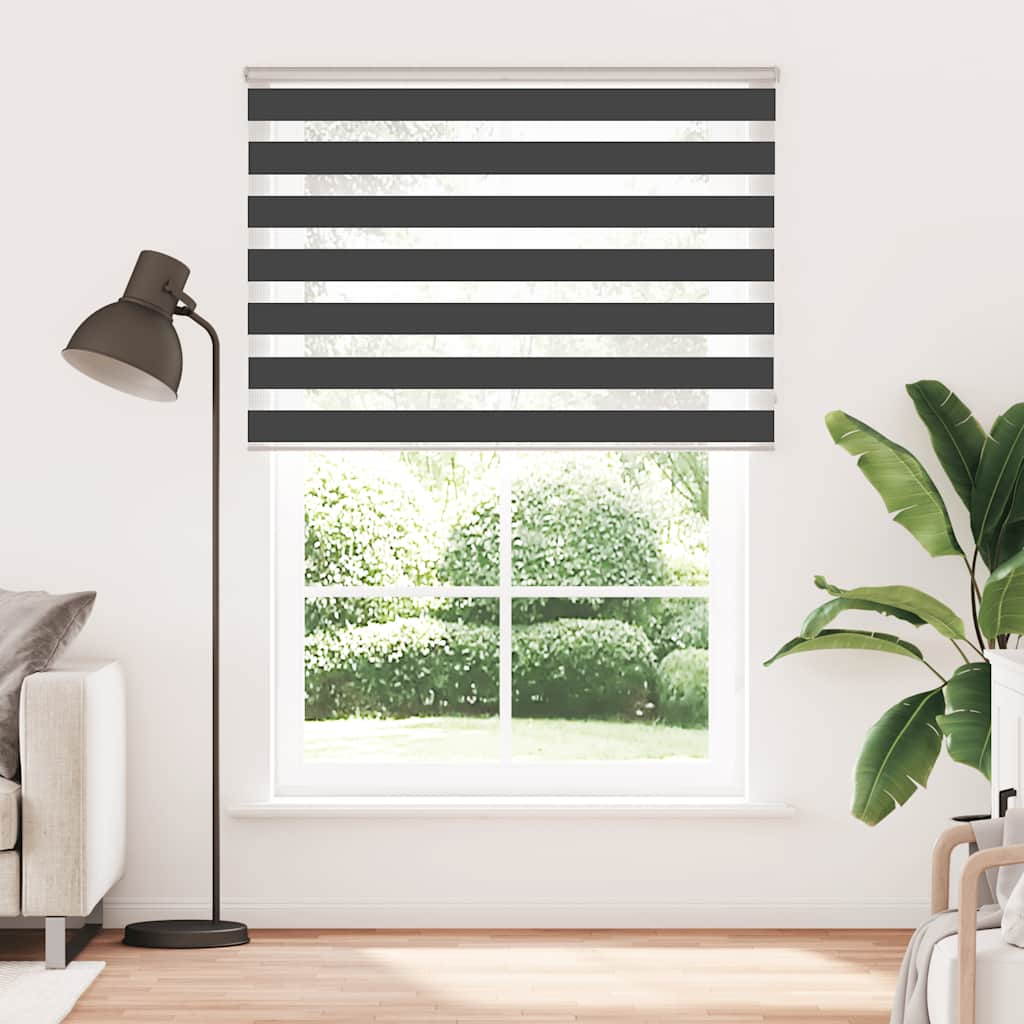Zavjesa zebra crna 160x200 cm širina tkanine 155,9 cm poliester