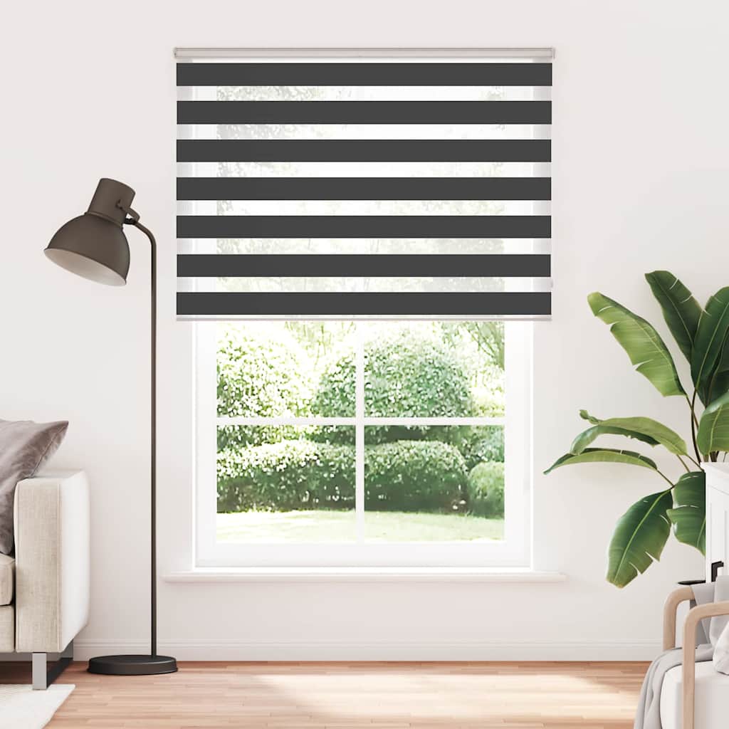 Zavjesa zebra crna 165x200 cm širina tkanine 160,9 cm poliester