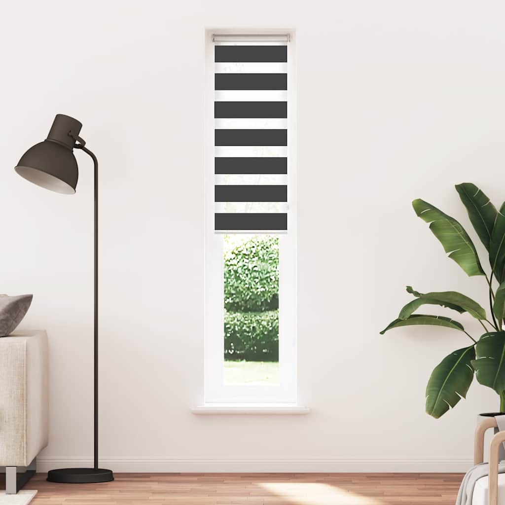 Zavjesa zebra crna 40x230 cm širina tkanine 35,9 cm poliester