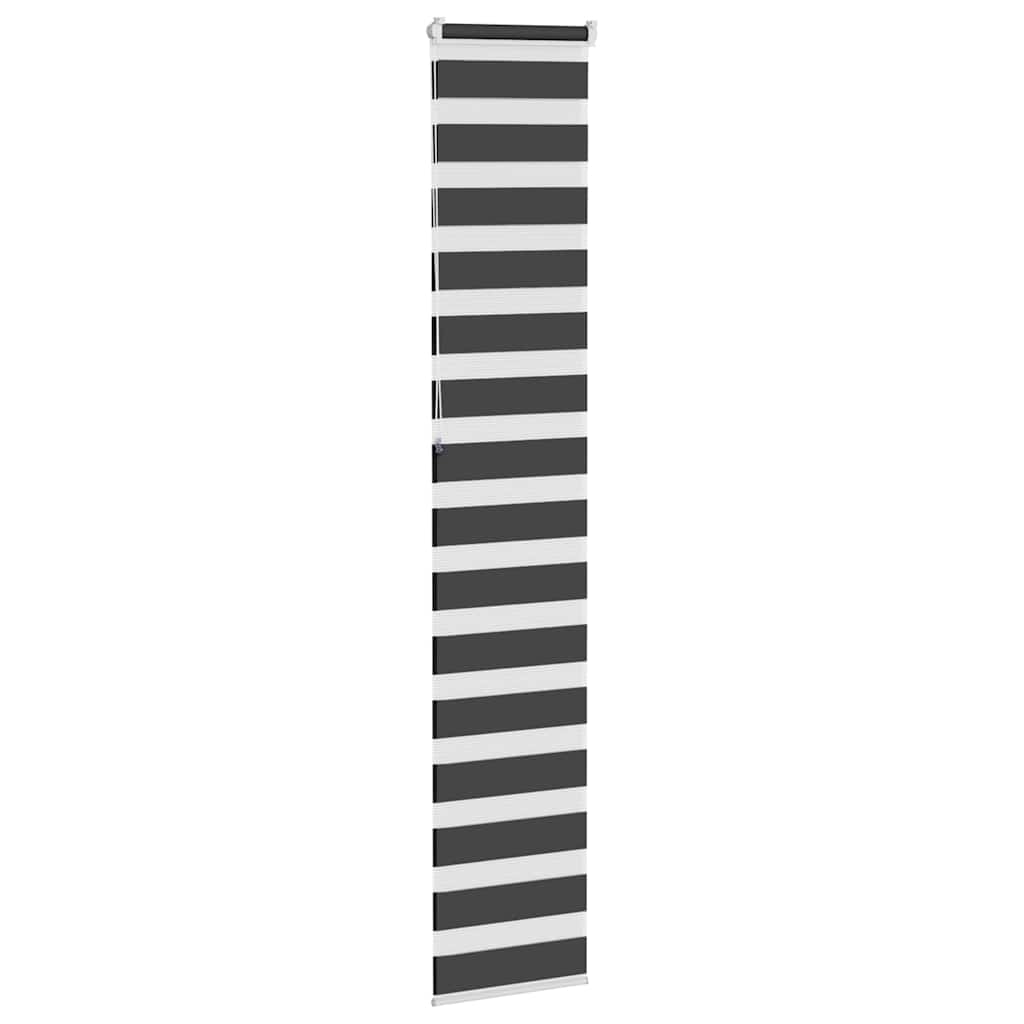 Zavjesa zebra crna 45x230 cm širina tkanine 40,9 cm poliester
