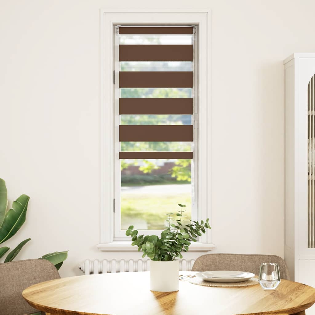 Zebra zavjesa smeđa 45x100 cm širina tkanine 40,9 cm poliester