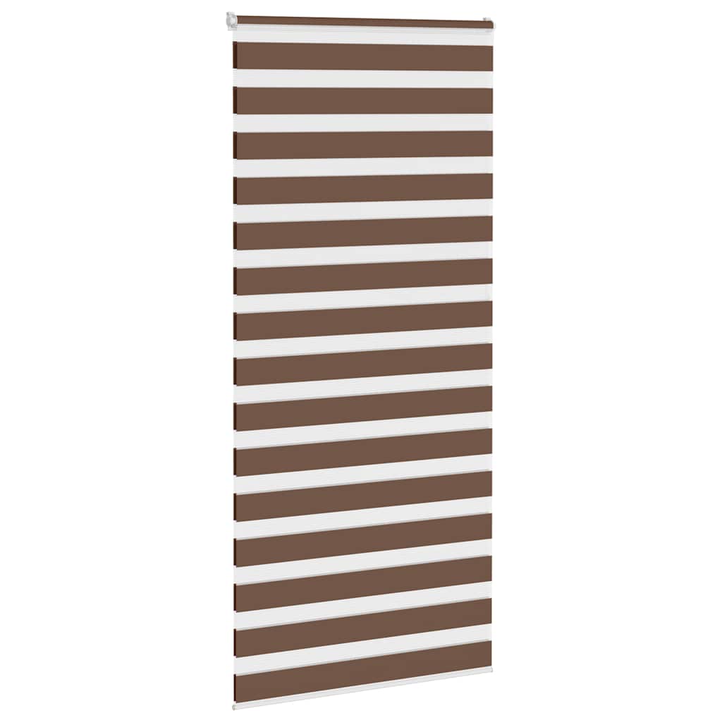 Zebra zavjesa Smeđa 95x200 cm Širina tkanine 90,9 cm Poliester