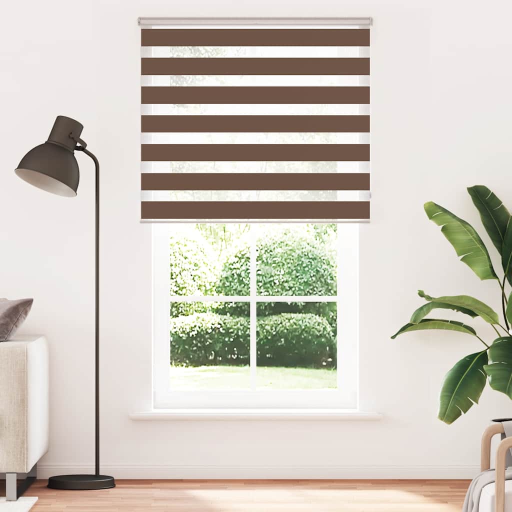 Zebra zavjesa Smeđa 120x200 cm Širina tkanine 115,9 cm Poliester