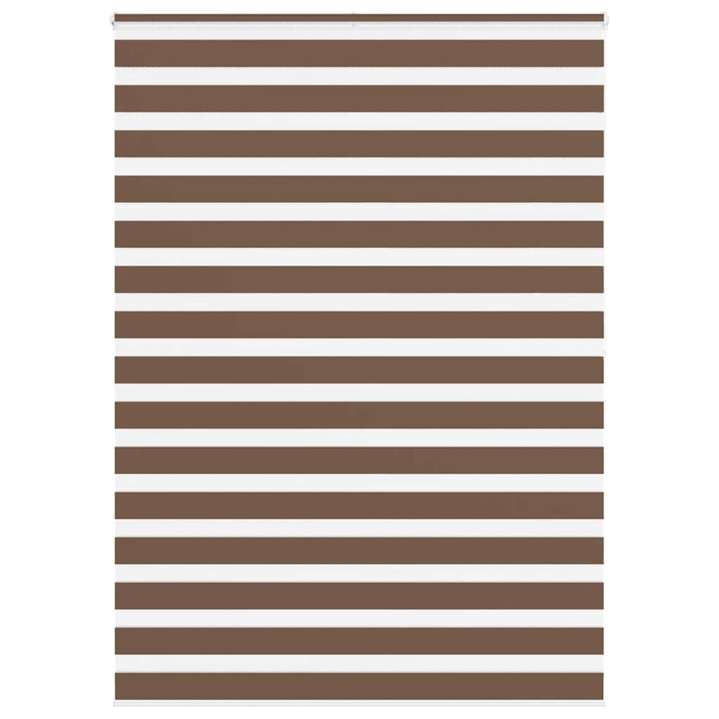 Zebra zavjesa Smeđa 160x200 cm Širina tkanine 155,9 cm Poliester