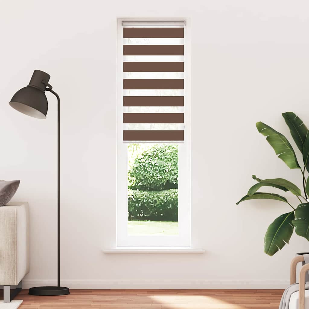 Zebra zavjesa smeđa 60x230 cm širina tkanine 55,9 cm poliester