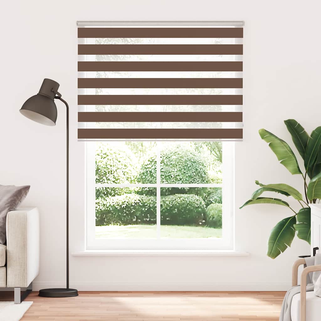 Zebra zavjesa Smeđa 155x230 cm Širina tkanine 150,9 cm Poliester