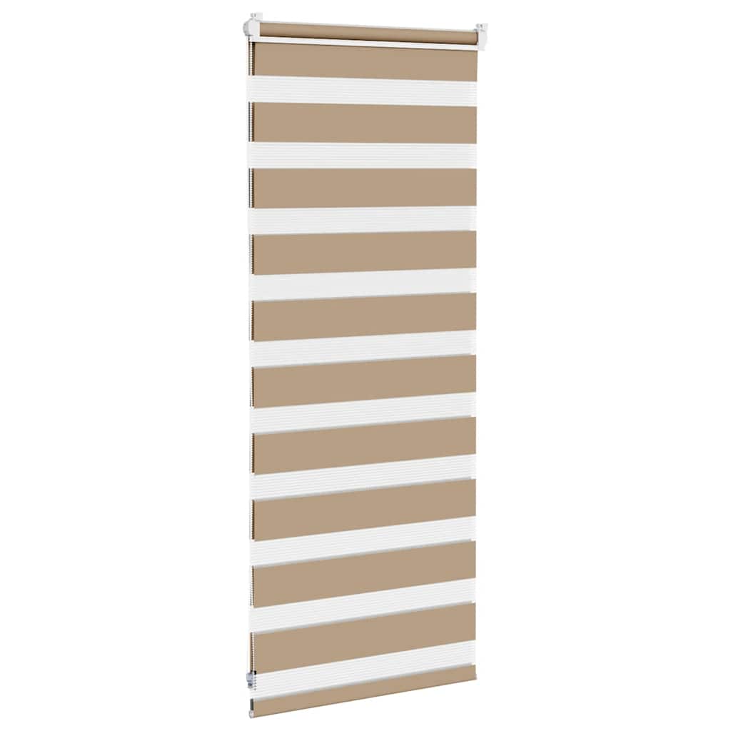 Zebra zavjesa Pješčano smeđa 65x100 cm Širina tkanine 60,9 cm Poliester