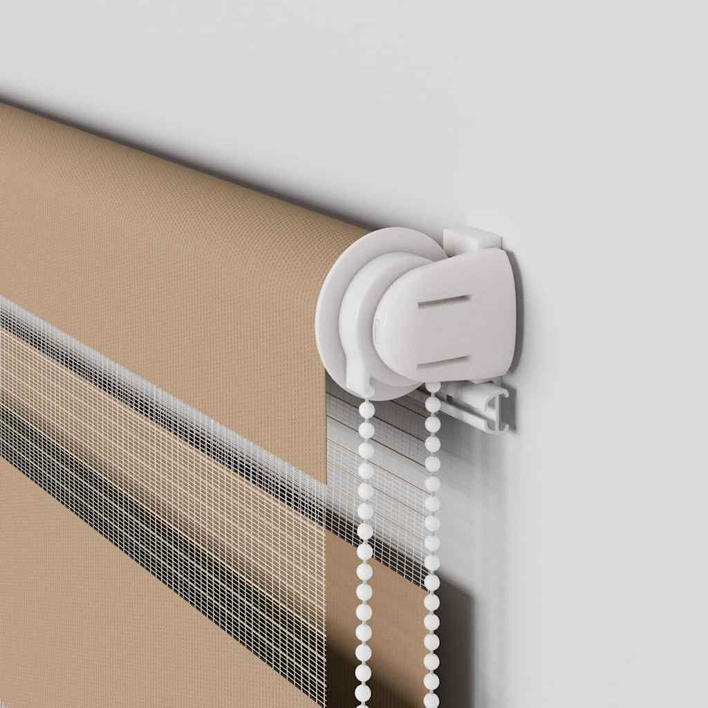 Zebra zavjesa Pješčano smeđa 100x100 cm Širina tkanine 95,9 cm Poliester