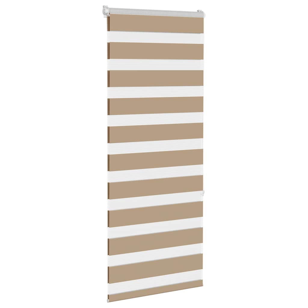 Zebra zavjesa Pješčano smeđa 55x150 cm Širina tkanine 50,9 cm Poliester