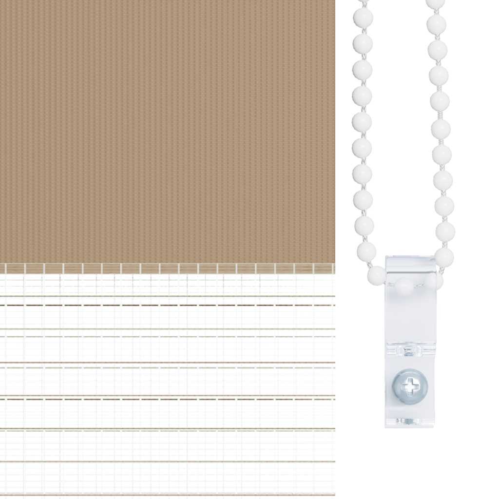 Zebra zavjesa Pješčano smeđa 55x150 cm Širina tkanine 50,9 cm Poliester