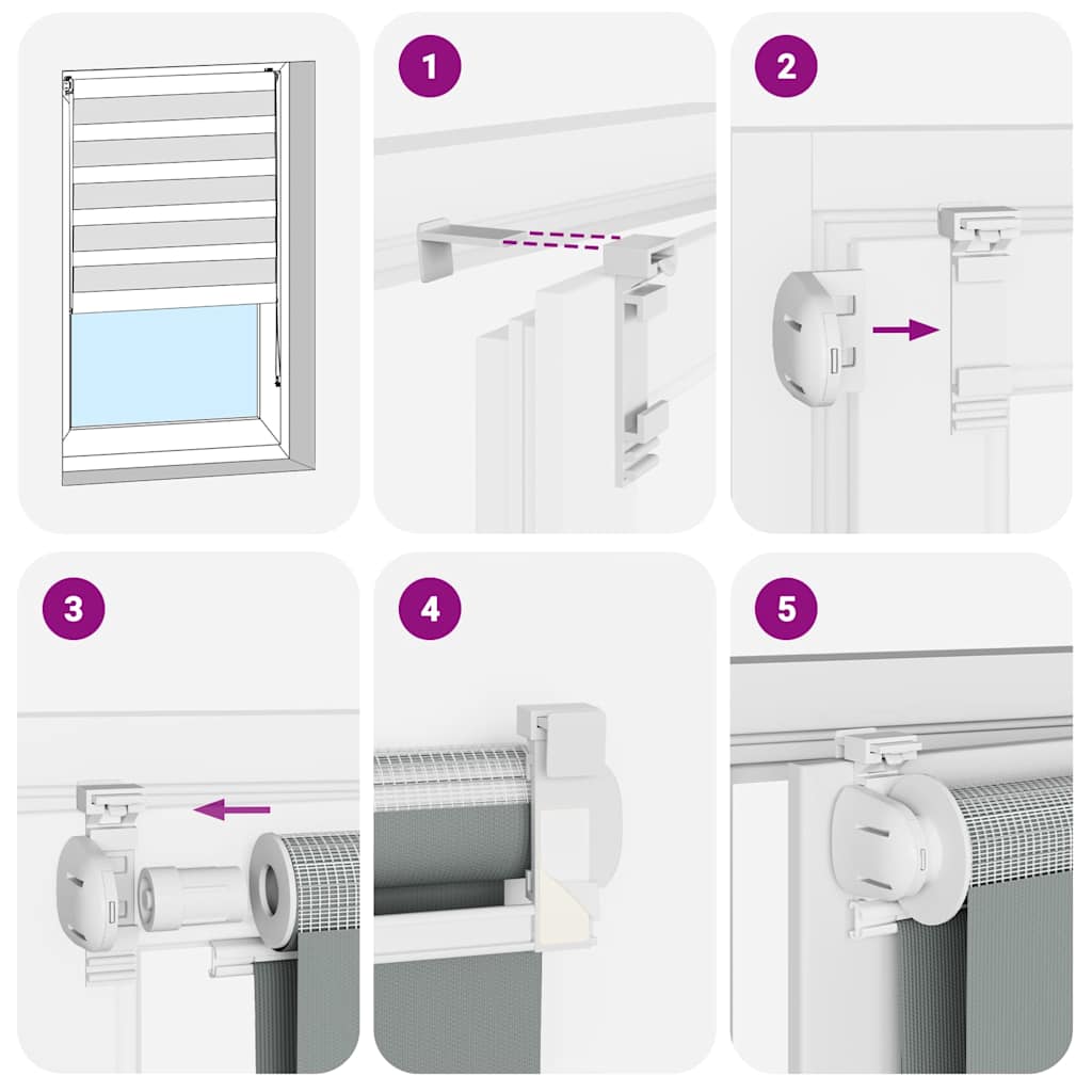 Zavjesa zebra 60x150 cm širina tkanine 55,9 cm poliester
