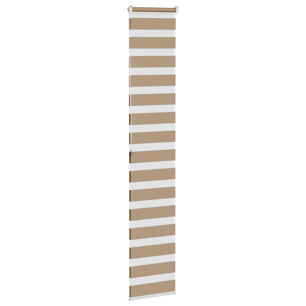 Zebra zavjesa Pješčano smeđa 50x200 cm Širina tkanine 45,9 cm Poliester
