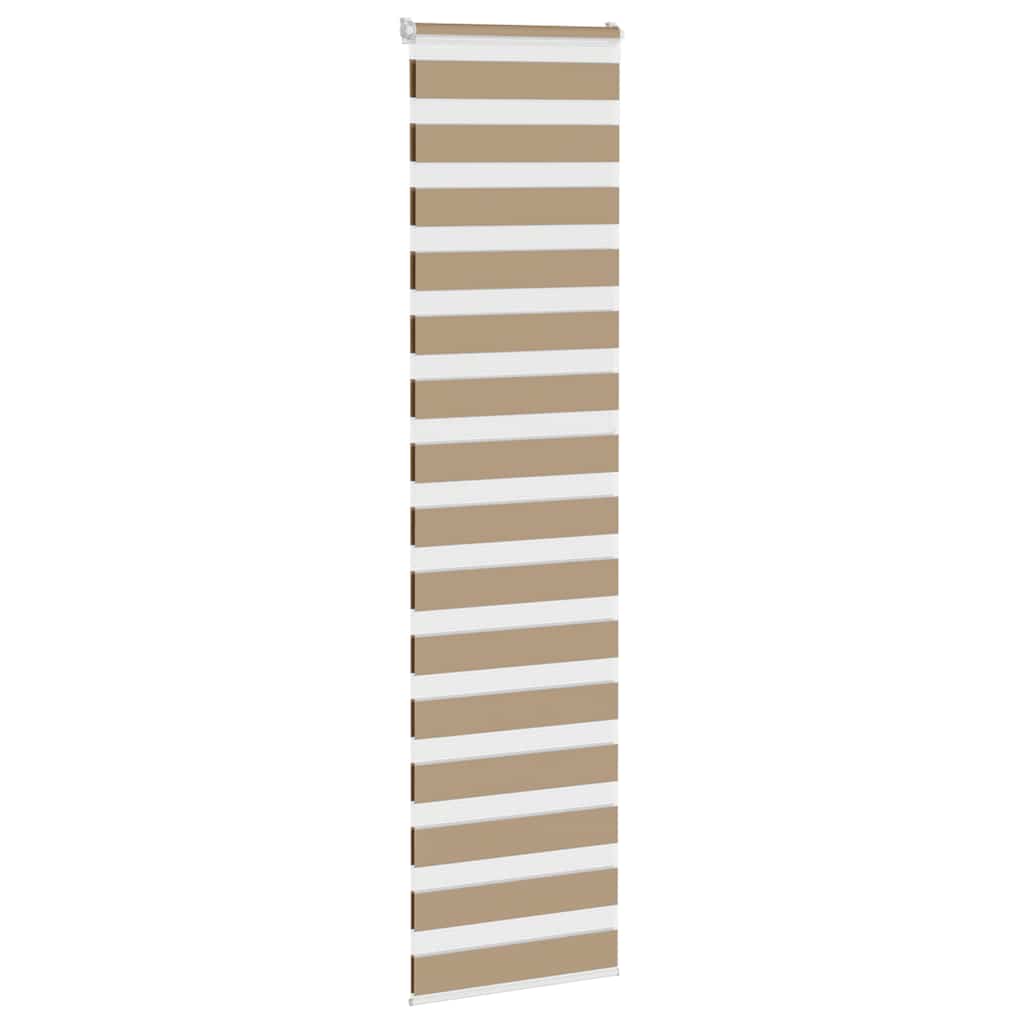 Zebra zavjesa Pješčano smeđa 65x200 cm Širina tkanine 60,9 cm Poliester