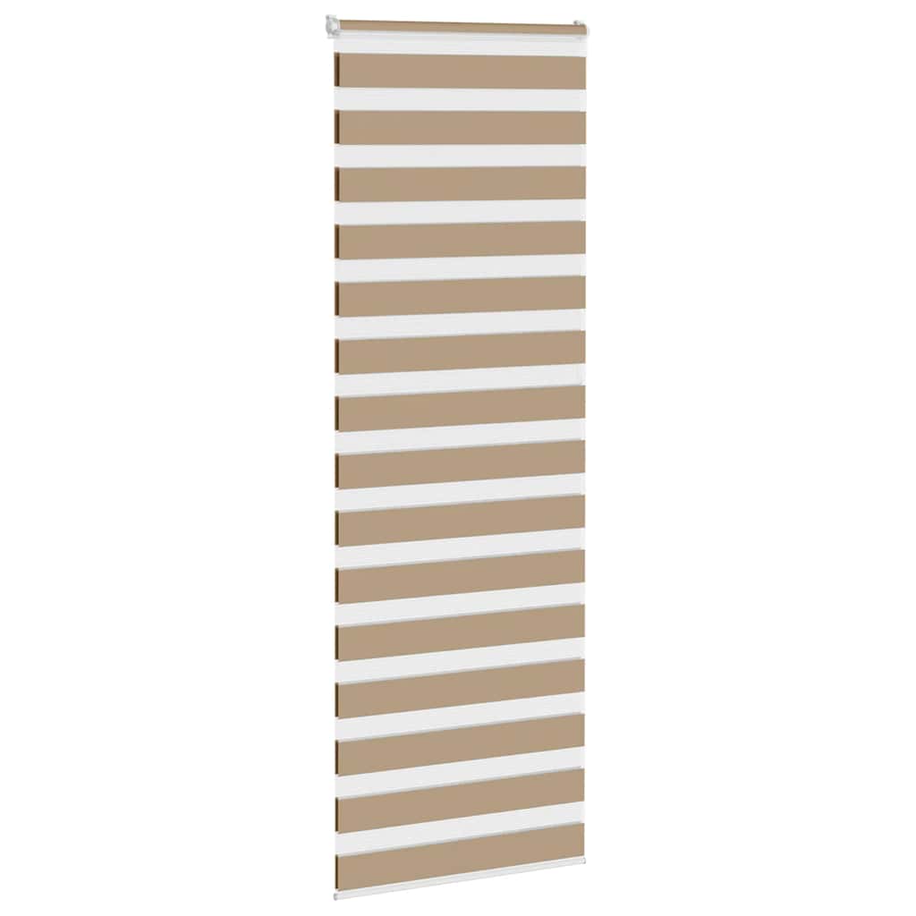 Zebra zavjesa Pješčano smeđa 85x200 cm Širina tkanine 80,9 cm Poliester