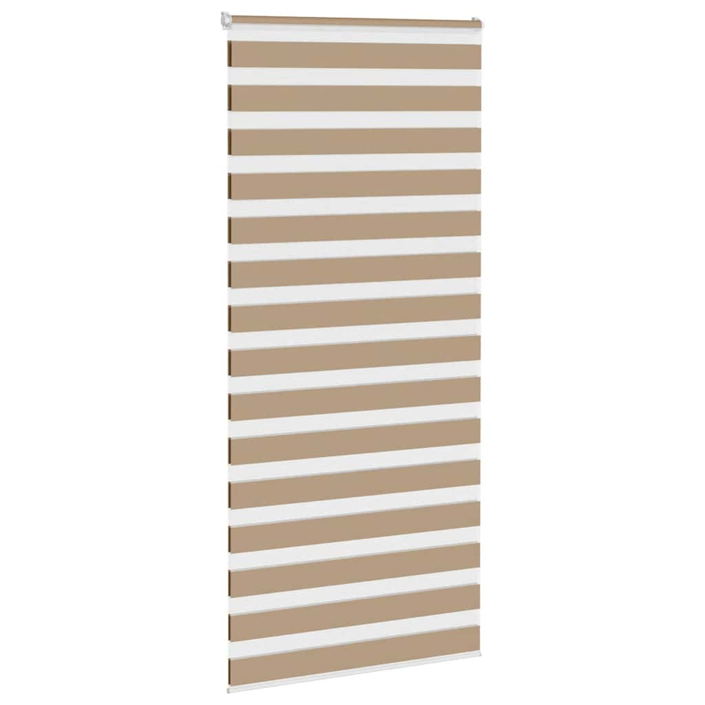Zebra zavjesa Pješčano smeđa 100x200 cm Širina tkanine 95,9 cm Poliester