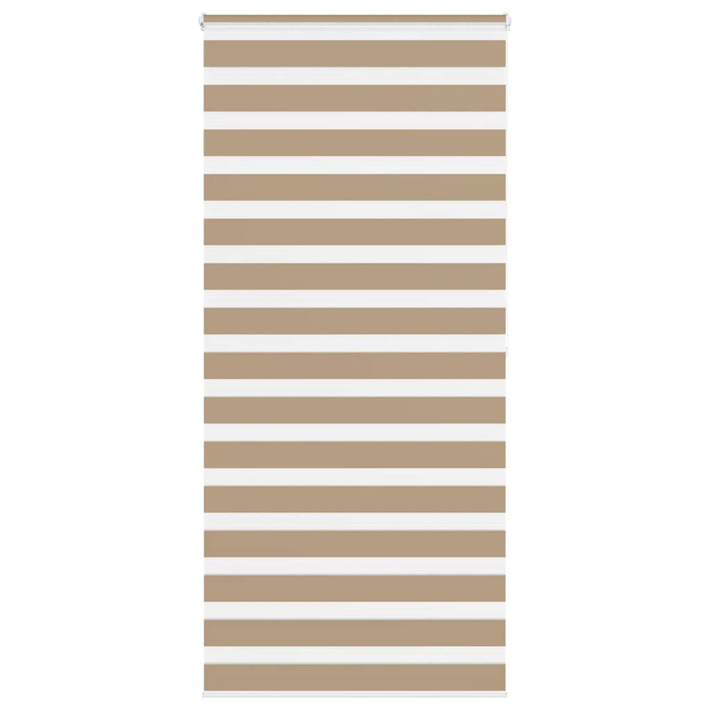 Zebra zavjesa Pješčano smeđa 110x200 cm Širina tkanine 105,9 cm Poliester