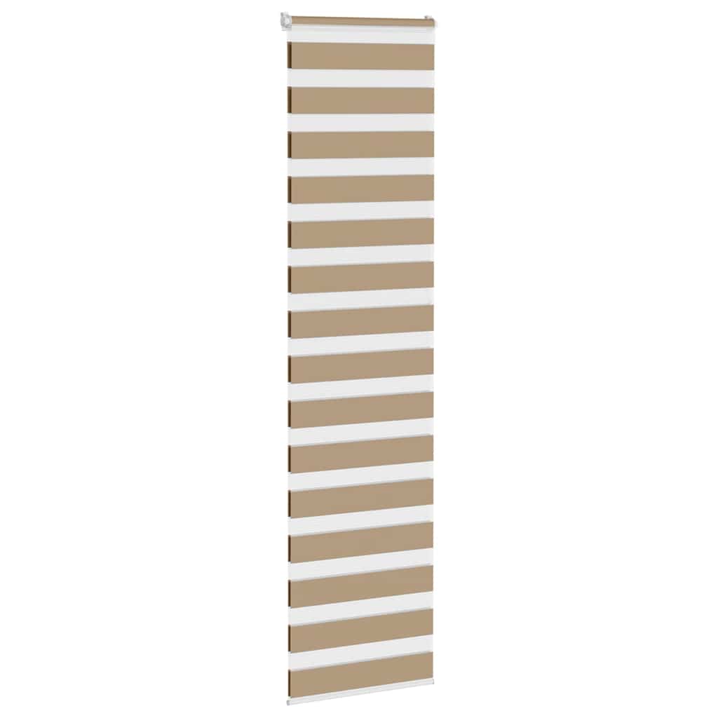 Zebra zavjesa Pješčano smeđa 65x230 cm Širina tkanine 60,9 cm Poliester