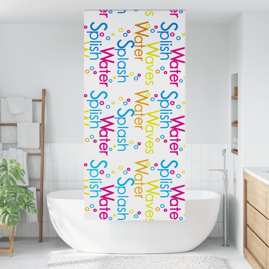 Rolo zavjesa za tuš 110x240 cm širina tkanine 106 cm