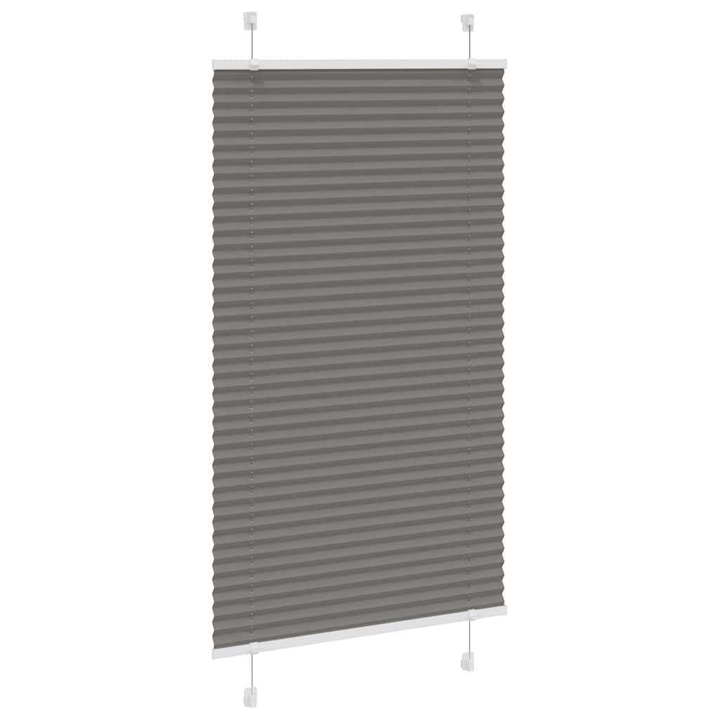 Plisirana roleta antracit 75x100 cm širina tkanine 74,4 cm