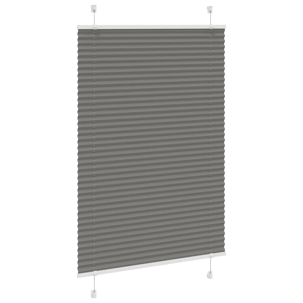 Plisirana roleta antracit 90x100 cm širina tkanine 89,4 cm