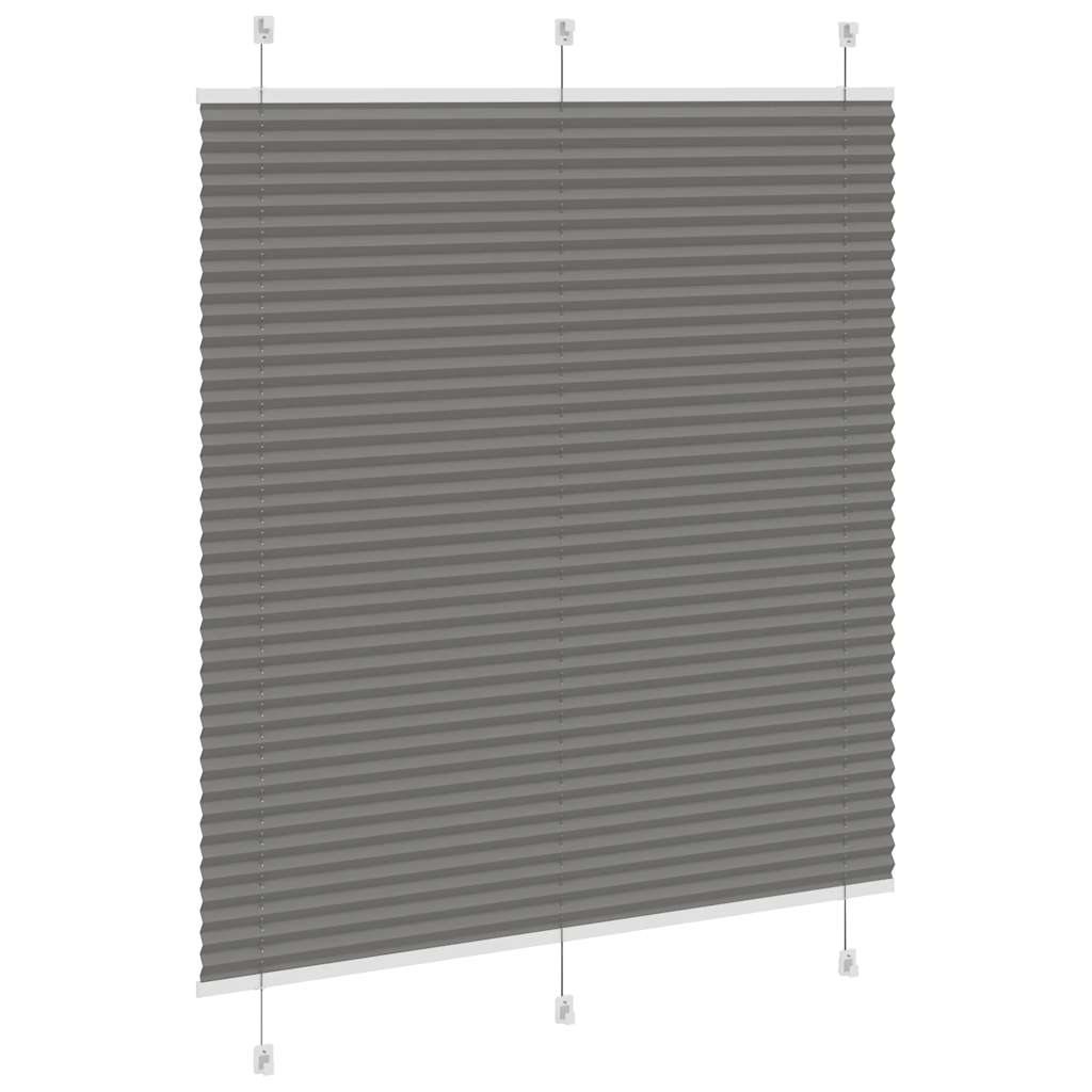 Plisirana roleta antracit 120x100 cm širina tkanine 119,4 cm