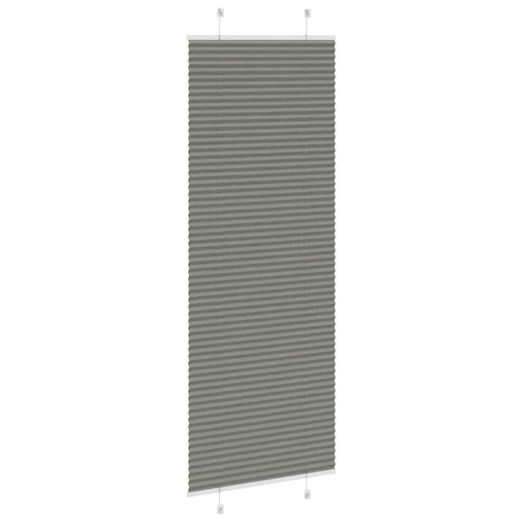 Plisirana roleta antracit 75x200 cm širina tkanine 74,4 cm