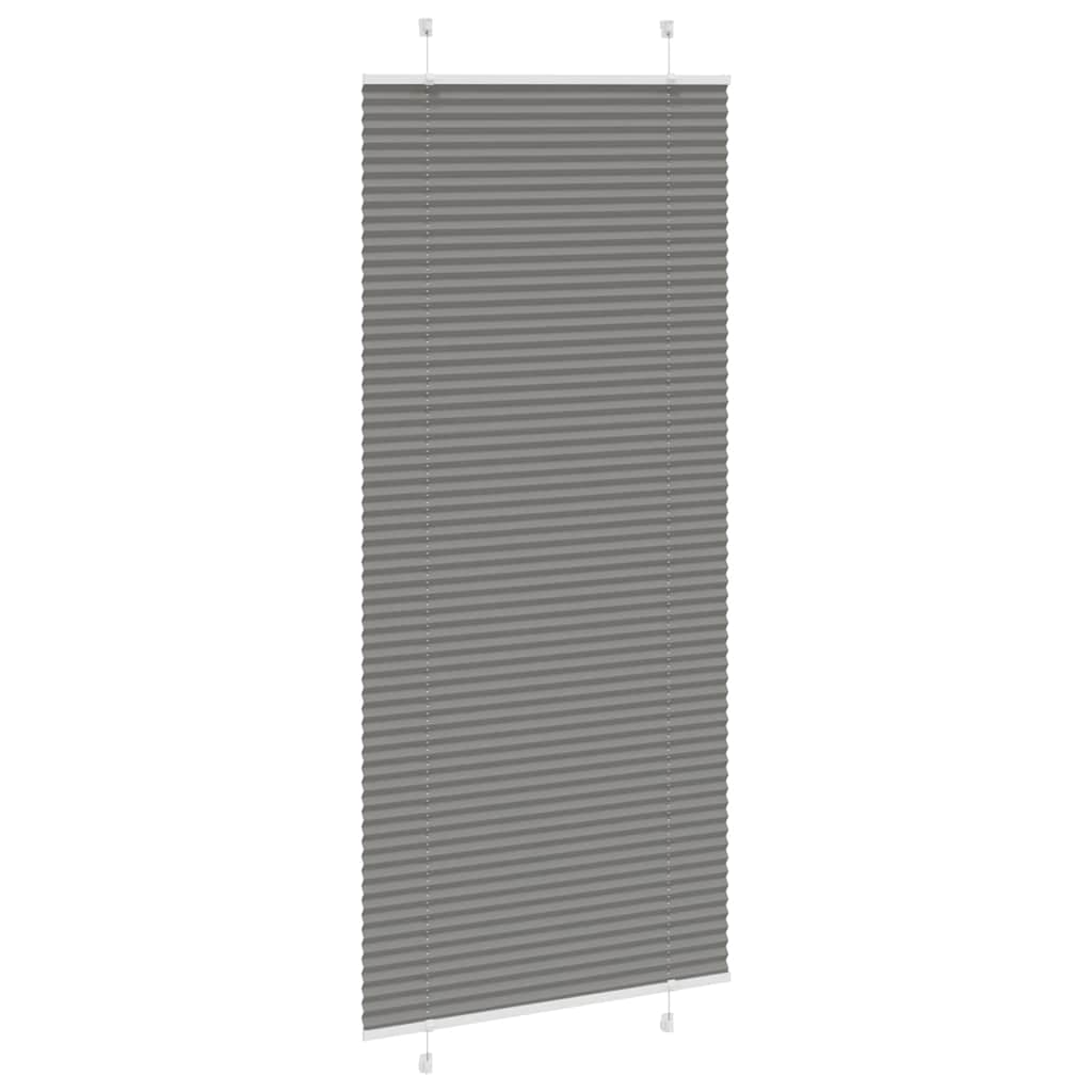 Plisirana roleta antracit 90x200 cm širina tkanine 89,4 cm
