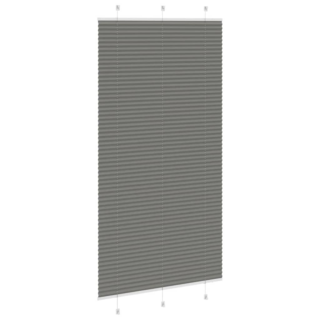 Plisirana roleta antracit 105x200 cm širina tkanine 104,4 cm