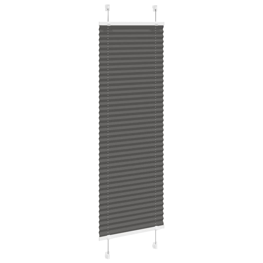 Plisirana roleta crna 40x100 cm širina tkanine 39,4 cm
