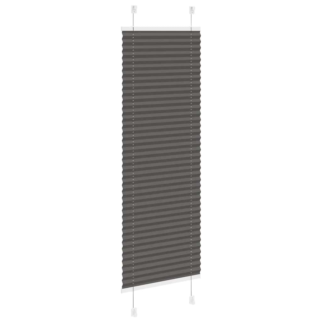 Plisirana roleta crna 40x100 cm širina tkanine 39,4 cm