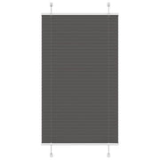 Plisirana roleta crna 75x100 cm širina tkanine 74,4 cm