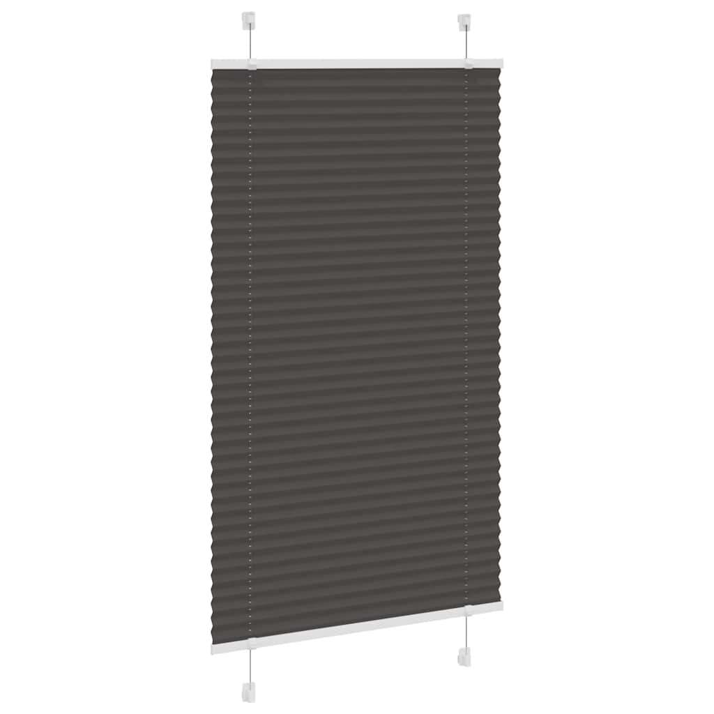 Plisirana roleta crna 80x100 cm širina tkanine 79,4 cm