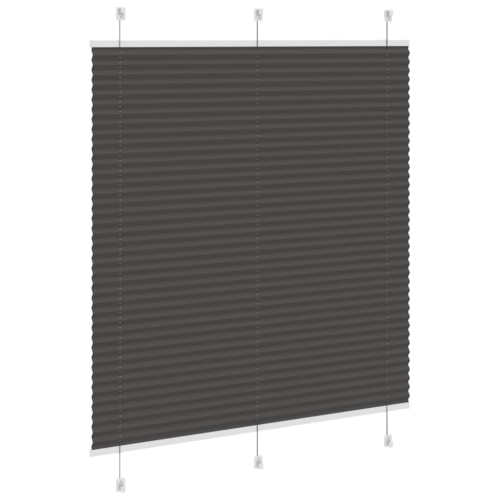 Plisirana roleta crna 120x100 cm širina tkanine 119,4 cm