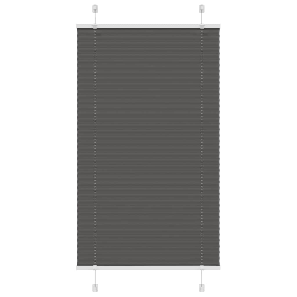 Plisirana roleta crna 80x150 cm širina tkanine 79,4 cm