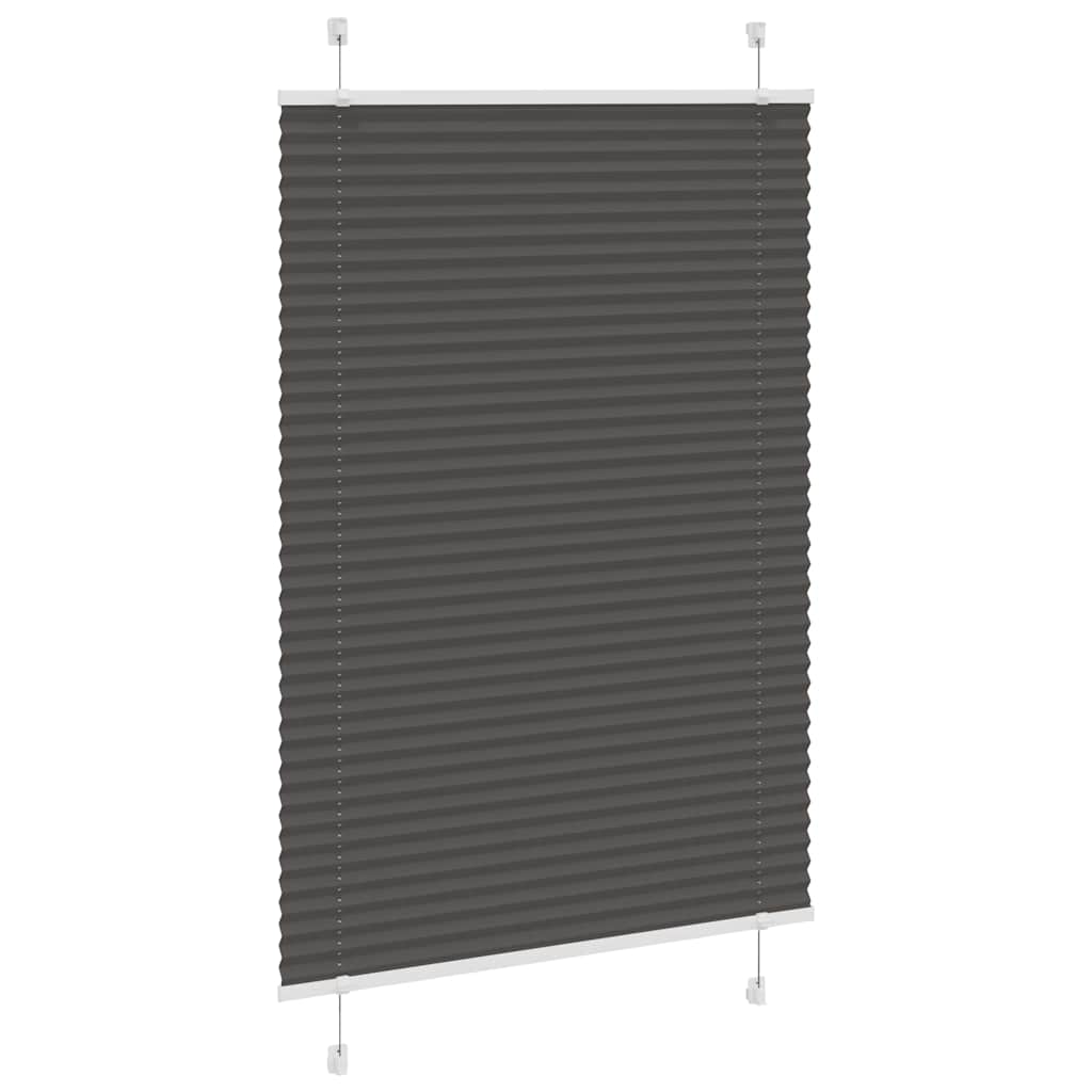 Plisirana roleta crna 85x150 cm širina tkanine 84,4 cm