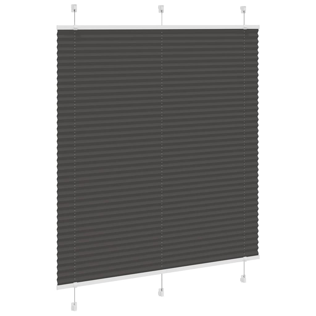 Plisirana roleta crna 115x150 cm širina tkanine 114,4 cm