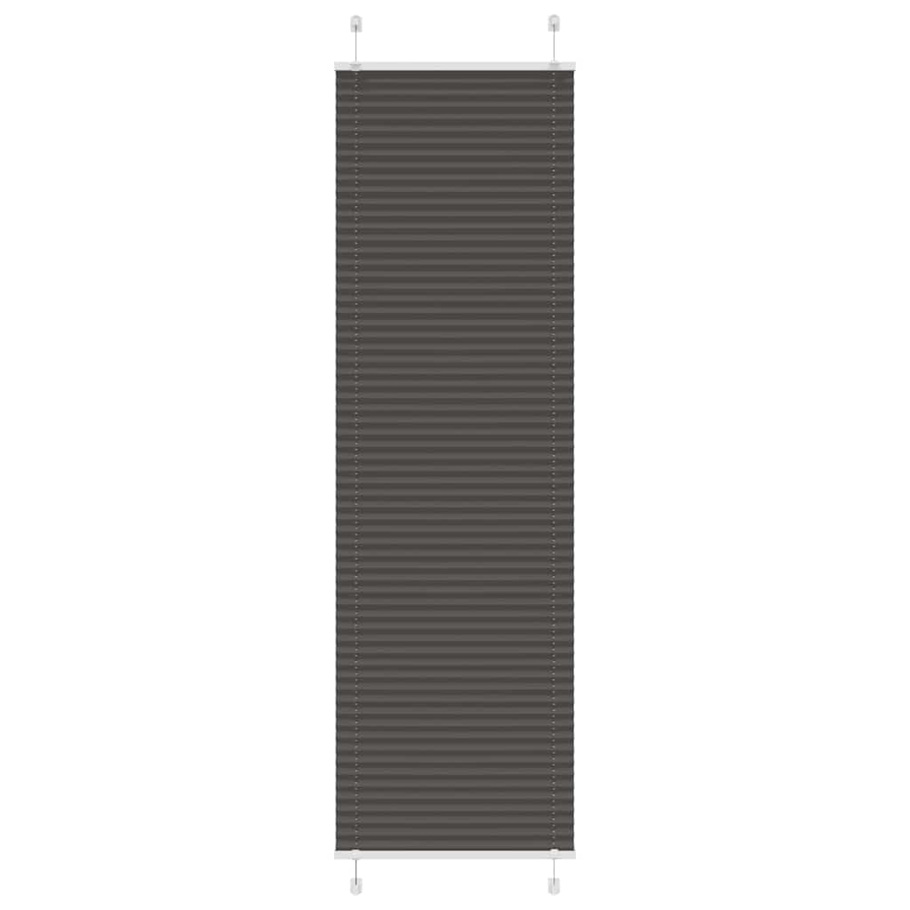 Plisirana zavjesa Crna 55x200 cm Širina tkanine 54,4 cm Poliester