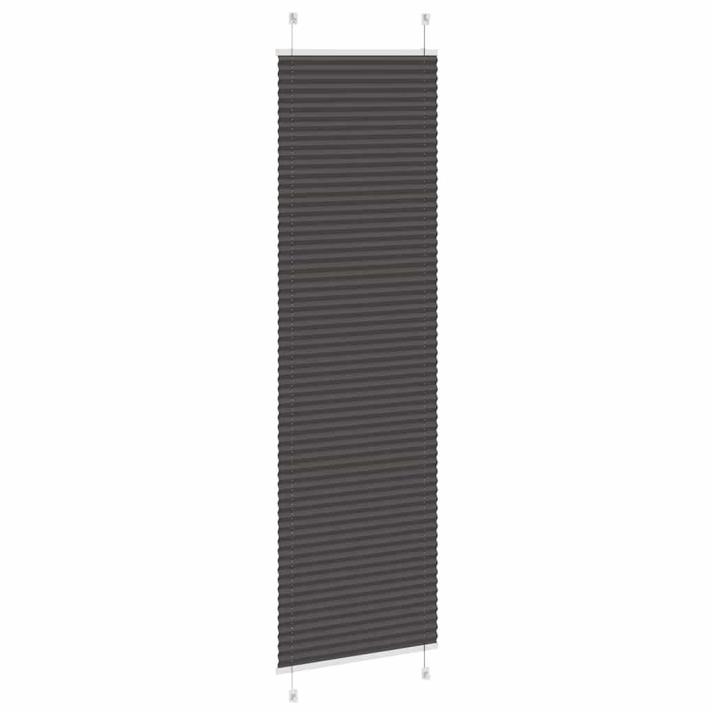Plisirana zavjesa Crna 55x200 cm Širina tkanine 54,4 cm Poliester