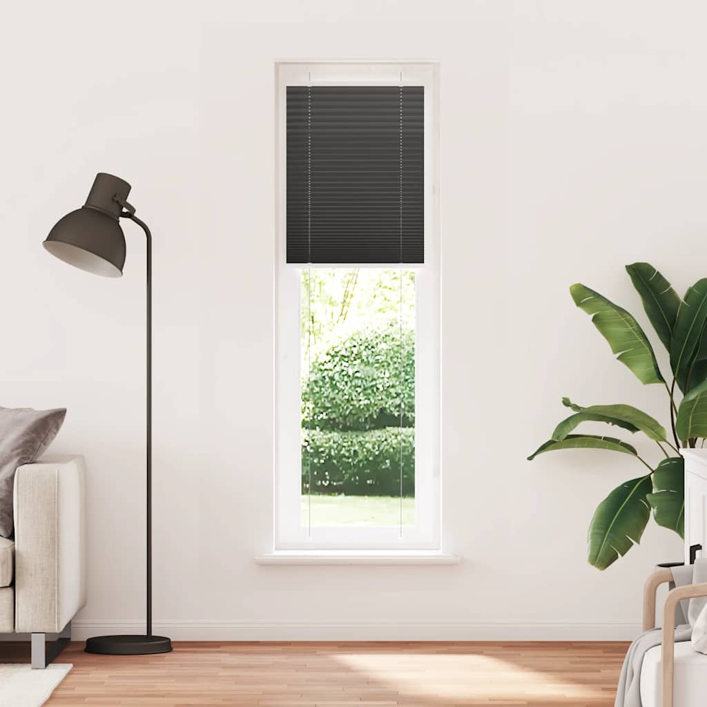 Plisirana zavjesa Crna 65x200 cm Širina tkanine 64,4 cm Poliester