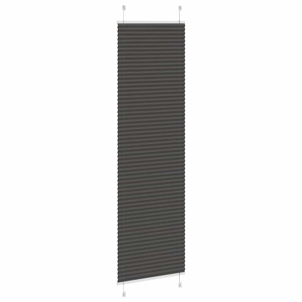 Plisirana zavjesa Crna 65x200 cm Širina tkanine 64,4 cm Poliester