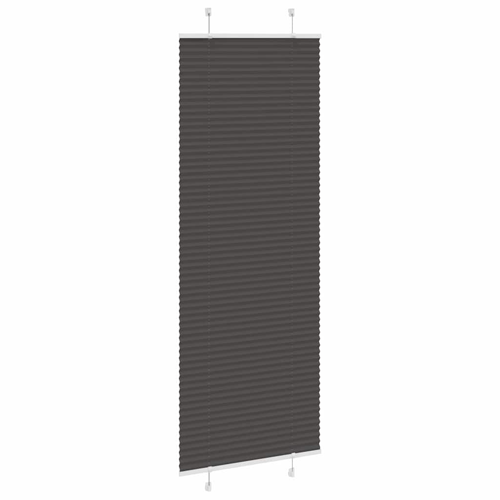Plisirana roleta crna 80x200 cm širina tkanine 79,4 cm