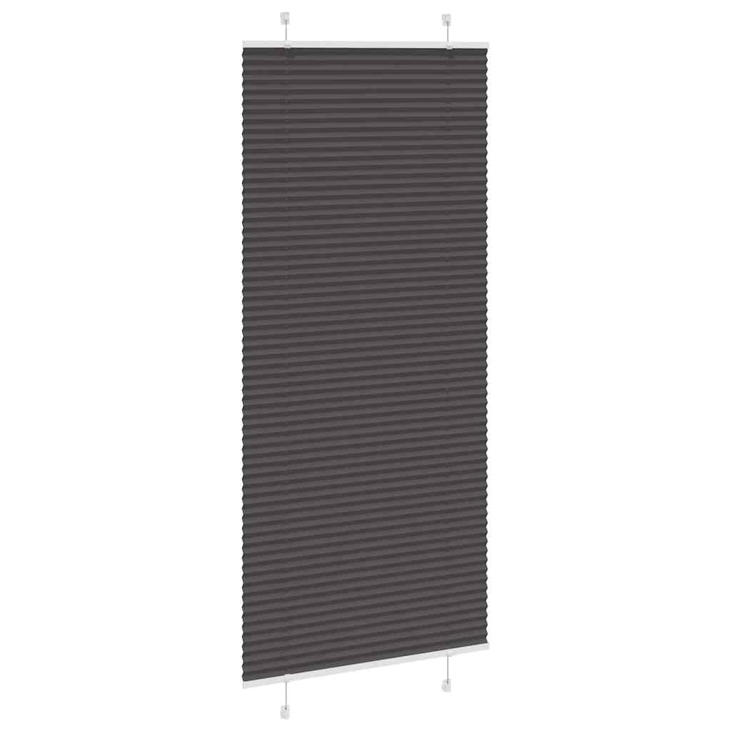 Plisirana roleta crna 90x200 cm širina tkanine 89,4 cm