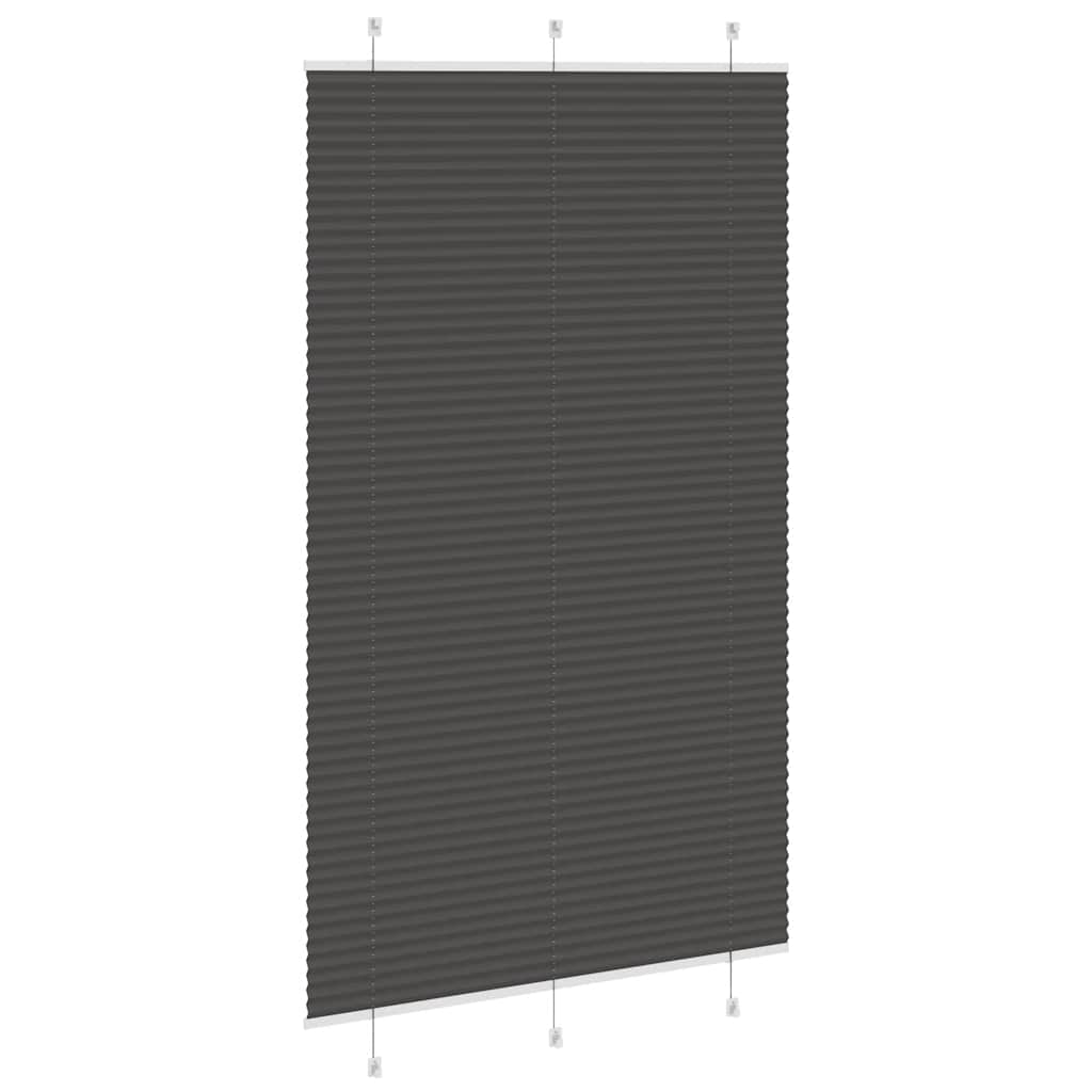 Plisirana roleta crna 120x200 cm širina tkanine 119,4 cm