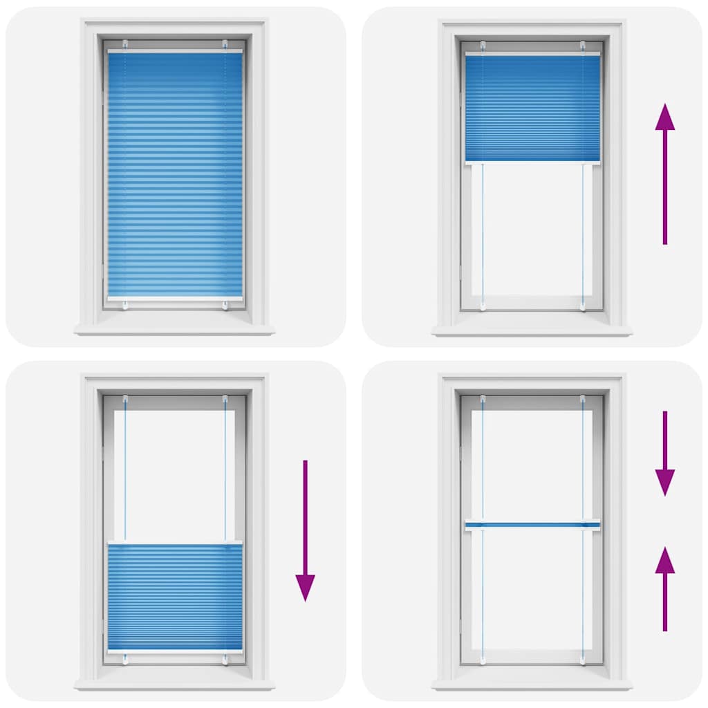 Plisirana zavjesa Plava 75x100 cm Širina tkanine 74,4 cm Poliester