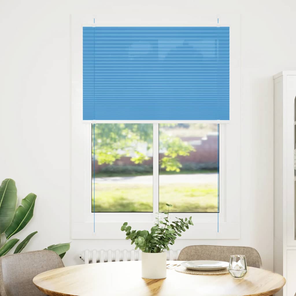 Plisirana zavjesa Plava 85x100 cm Širina tkanine 84,4 cm Poliester